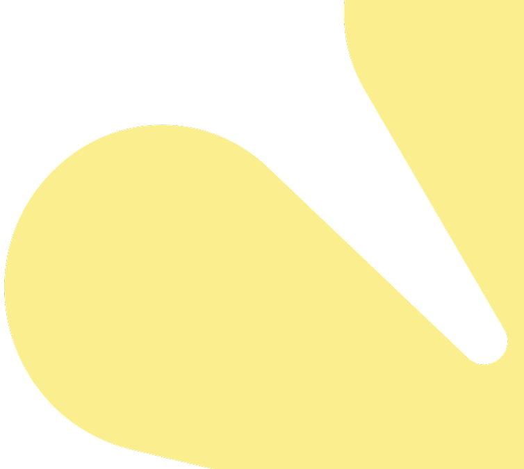 Forma amarela arredondada decorativa